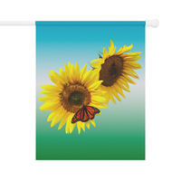 Large Flag Monarch on Sunflowers