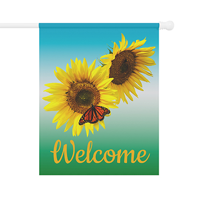Monarch on Sunflower House Garden Flag
