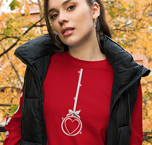 Red with Right Sleeve Print