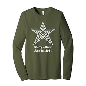 Military Green Tee Custom Text