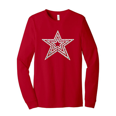 White Roanoke Star Long Sleeve T-Shirt