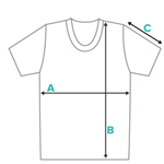 Women's Crew Neck All Over Print Image for Size Chart